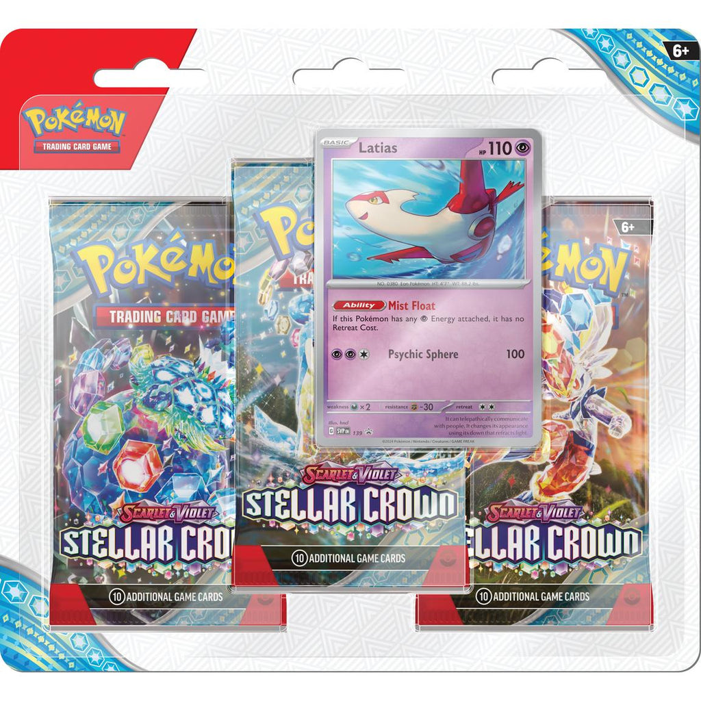 Pokemon Scarlet and Violet - Stellar Crown 3-Pack Blister Trading Cards