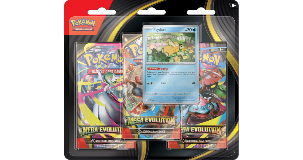 Pokemon Mega Evolution 3-Pack Blister Trading Cards