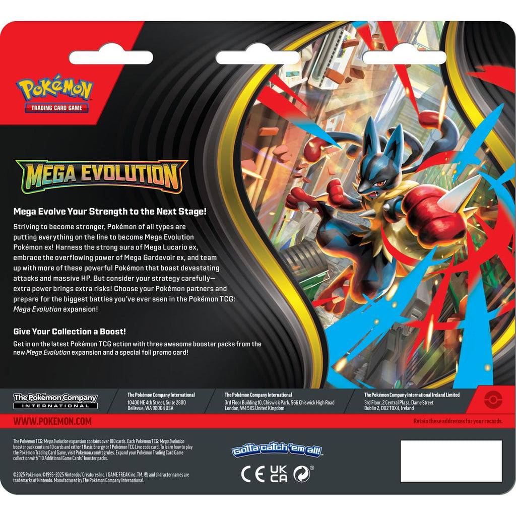 Pokemon Mega Evolution 3-Pack Blister Trading Cards