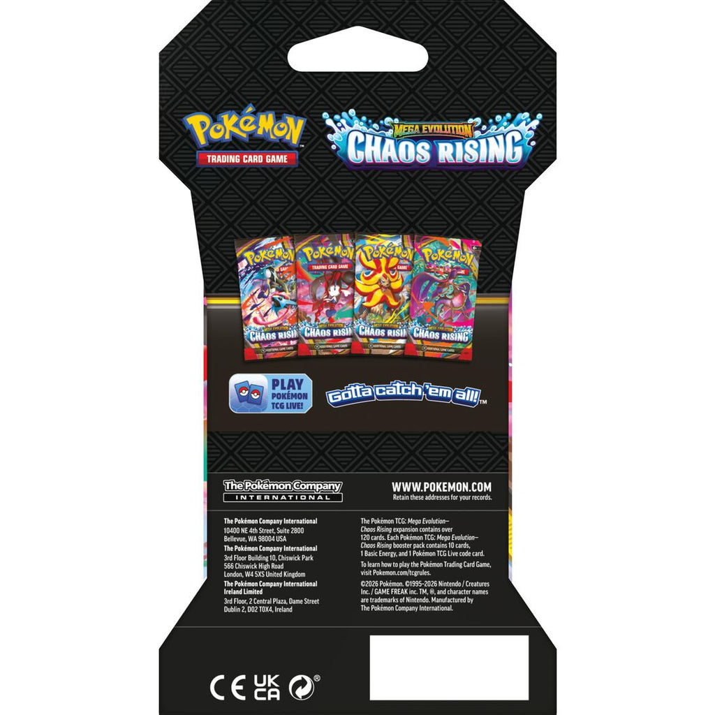 Pokemon Mega Evolution Chaos Rising Sleeved Booster Trading Cards
