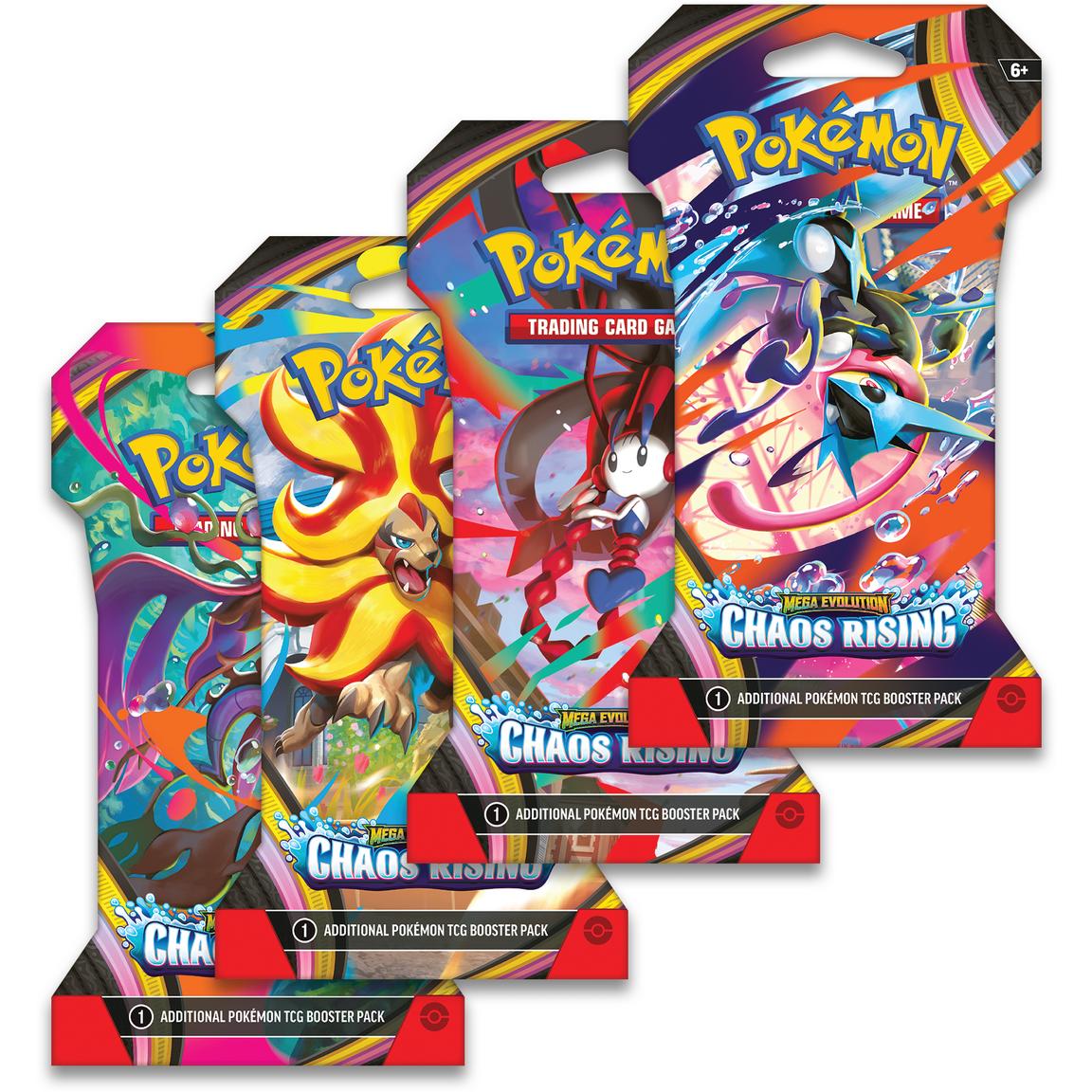 Pokemon Mega Evolution Chaos Rising Sleeved Booster Trading Cards