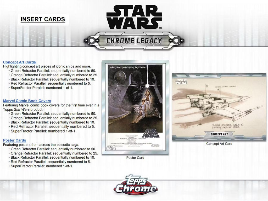 2019 Topps Chrome Star Wars Legacy Hobby Trading Cards