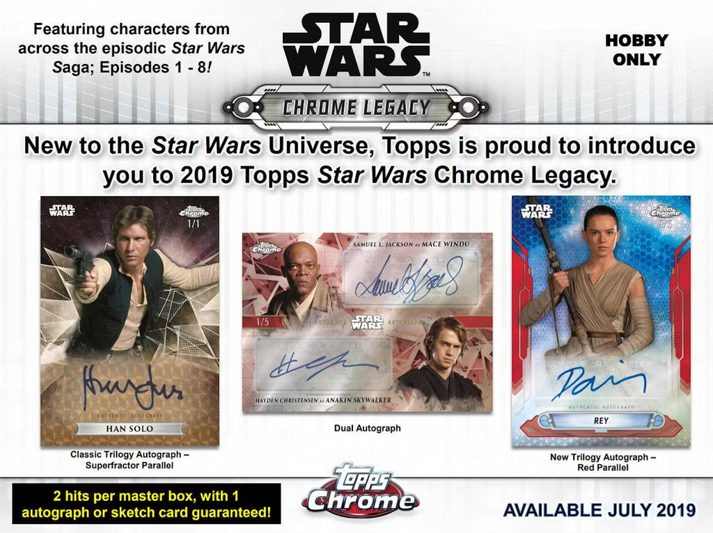2019 Topps Chrome Star Wars Legacy Hobby Trading Cards