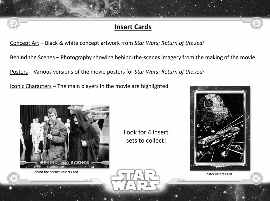 2020 Topps Star Wars Return of the Jedi Black and White Hobby Trading Cards