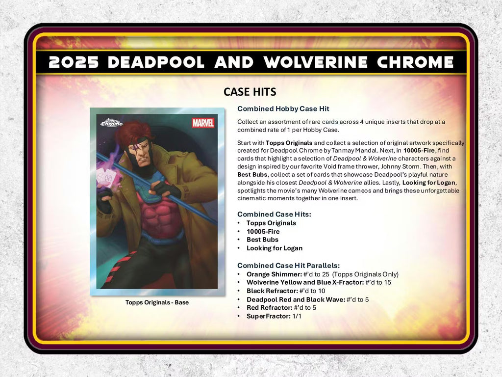 2025 Topps Deadpool Chrome Hobby Trading Cards