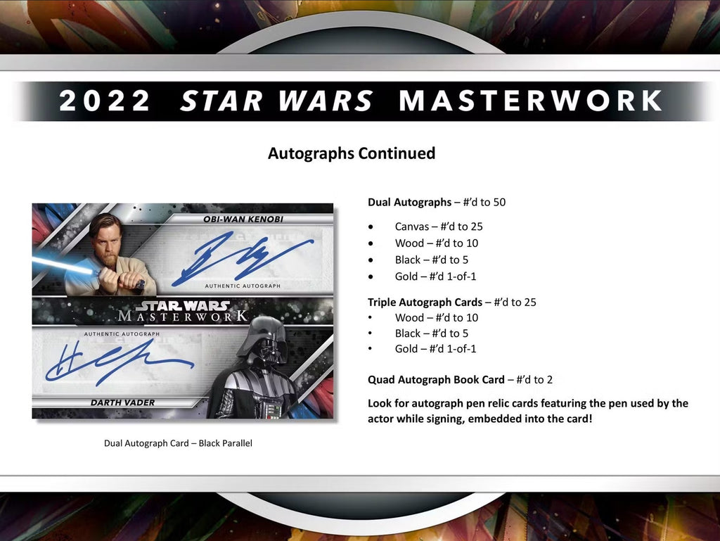 2022 Topps Star Wars Masterwork Hobby Trading Cards