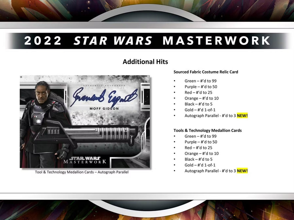 2022 Topps Star Wars Masterwork Hobby Trading Cards