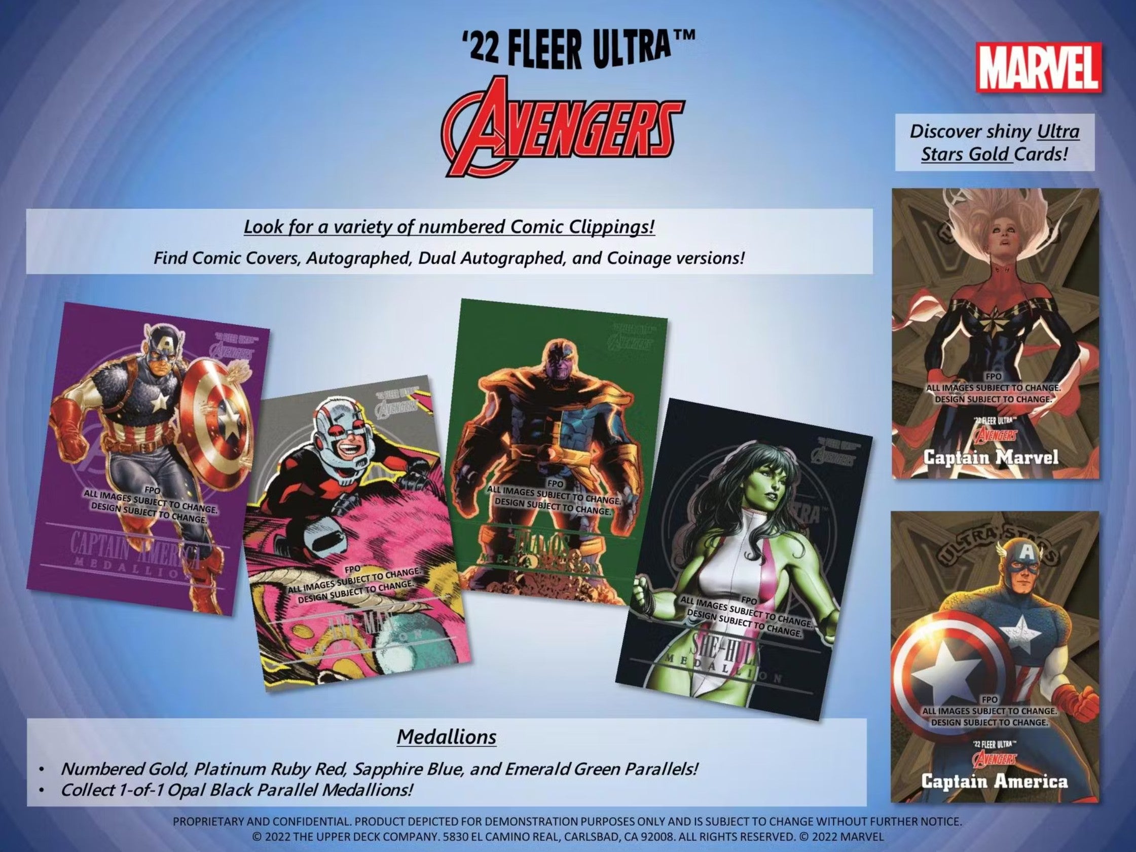 2022 Upper Deck Marvel Fleer Ultra Avengers Hobby Trading Cards