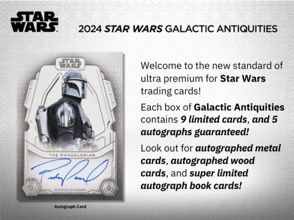 2024 Topps Star Wars Galactic Antiquities Hobby Trading Cards