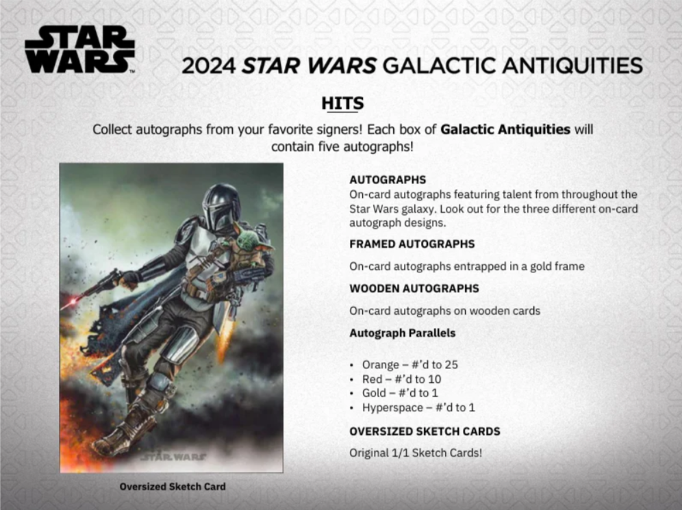 2024 Topps Star Wars Galactic Antiquities Hobby Trading Cards