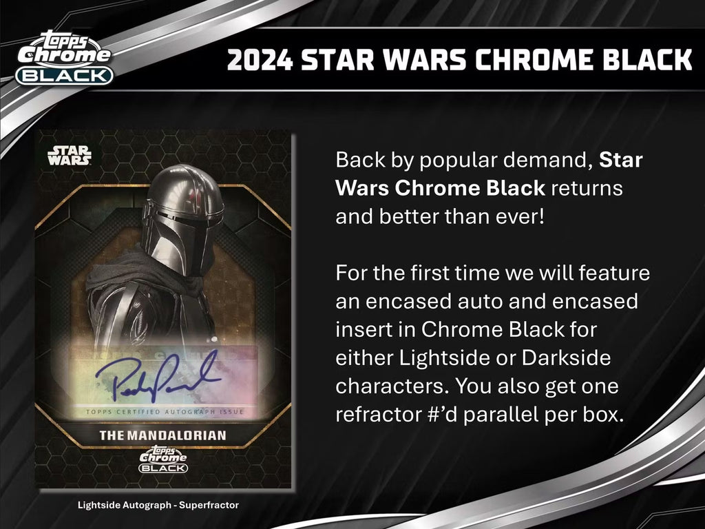 2024 Topps Chrome Star Wars Black Hobby Trading Cards
