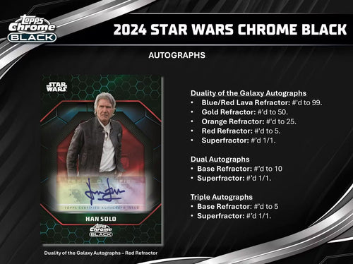 2024 Topps Chrome Star Wars Black Hobby Trading Cards