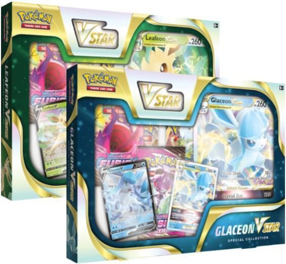 Pokemon Leafeon or Glaceon VStar Special Collection Trading Cards