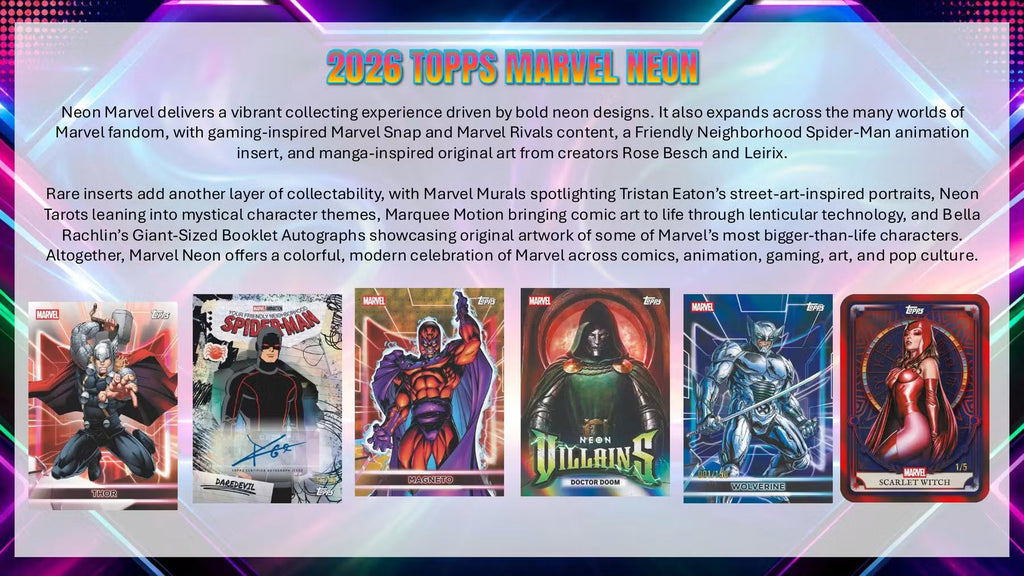 2026 Topps Marvel Neon Hobby Trading Cards