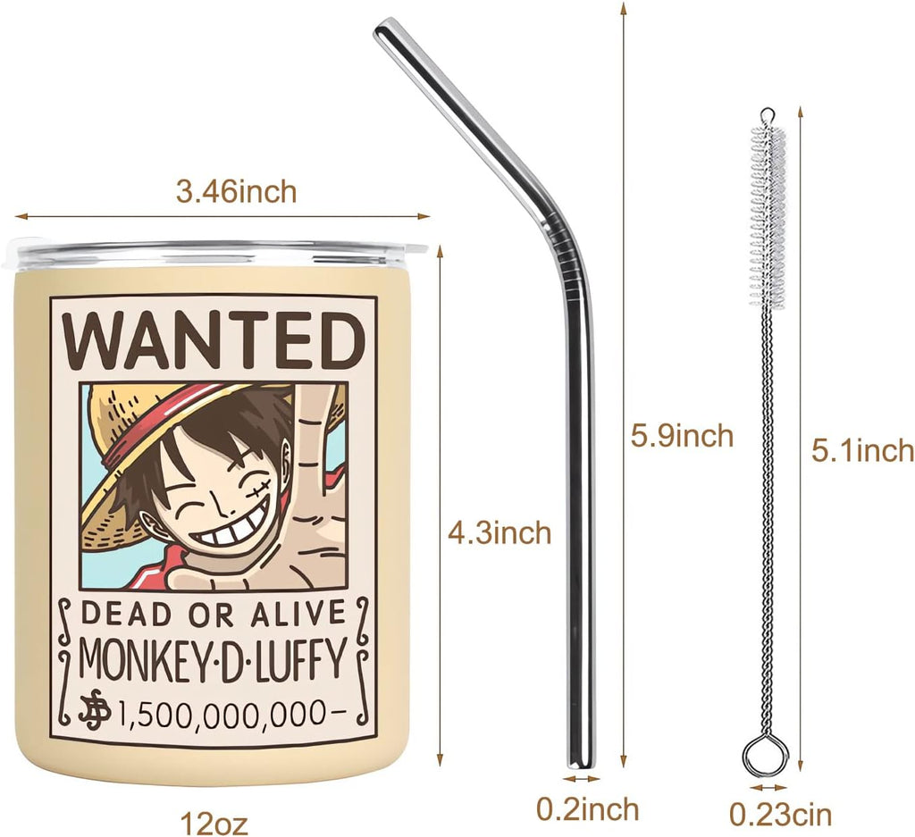 One Piece Monkey D Luffy Tumbler Signed by Taz Skylar