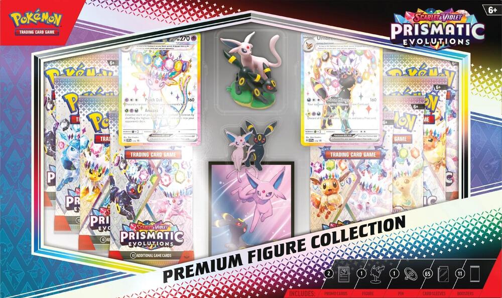 Pokemon Scarlet & Violet Prismatic Evolutions Premium Figure Collection Trading Cards