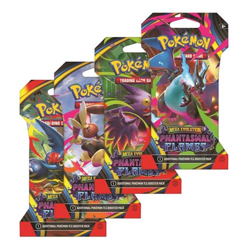 Pokemon Mega Evolution Phantasmal Flames Sleeved Booster Trading Cards