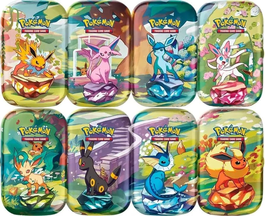 Pokemon Scarlet & Violet Prismatic Evolutions Mini Tin Trading Cards