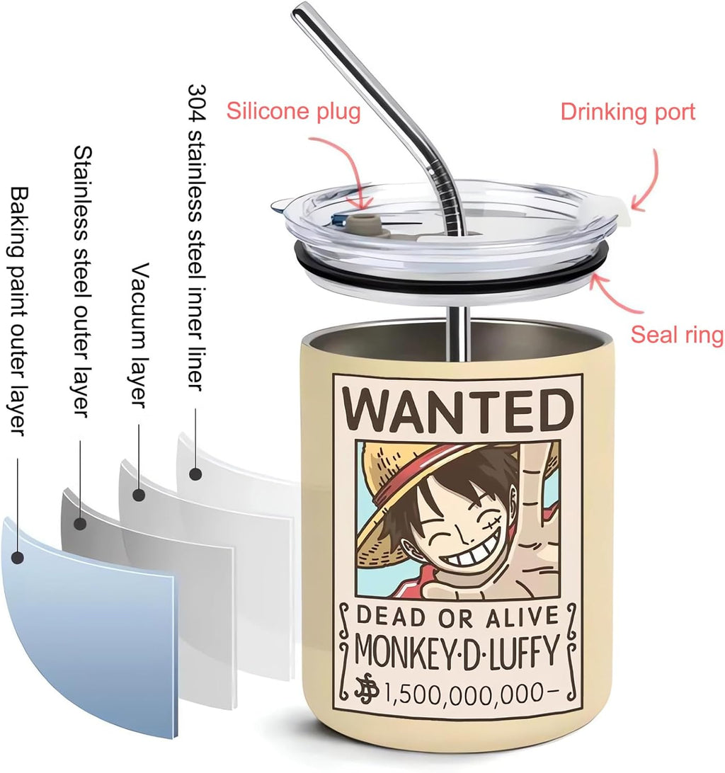 One Piece Monkey D Luffy Tumbler Signed by Taz Skylar