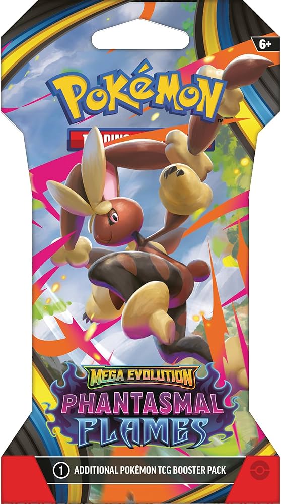 Pokemon Mega Evolution Phantasmal Flames Sleeved Booster Trading Cards