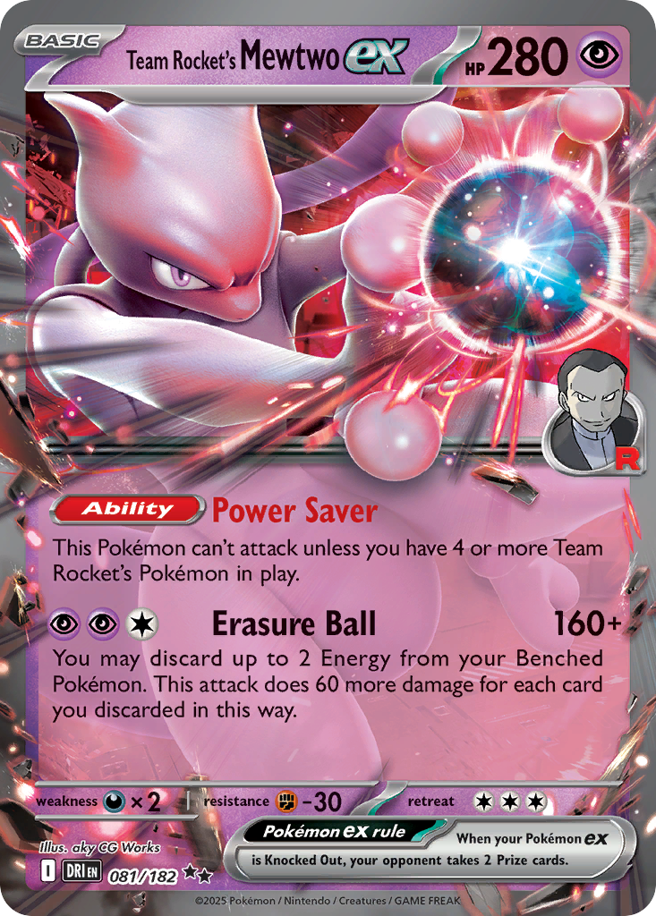 Pokemon Team Rocket's Mewtwo ex League Battle Deck Trading Cards