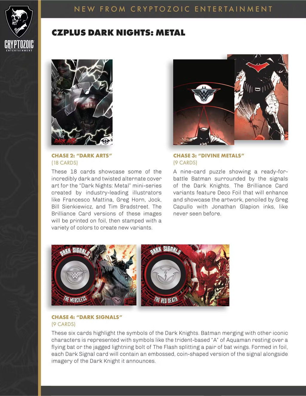 2024 Cryptozoic CZPlus Dark Nights: Metal Hobby Trading Cards