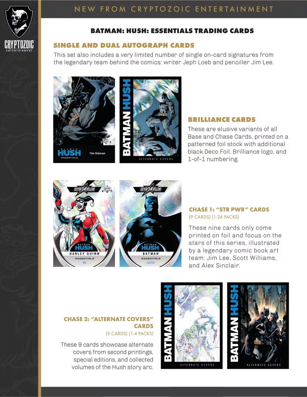 2024 Cryptozoic Batman: Hush Essentials Hobby Trading Cards