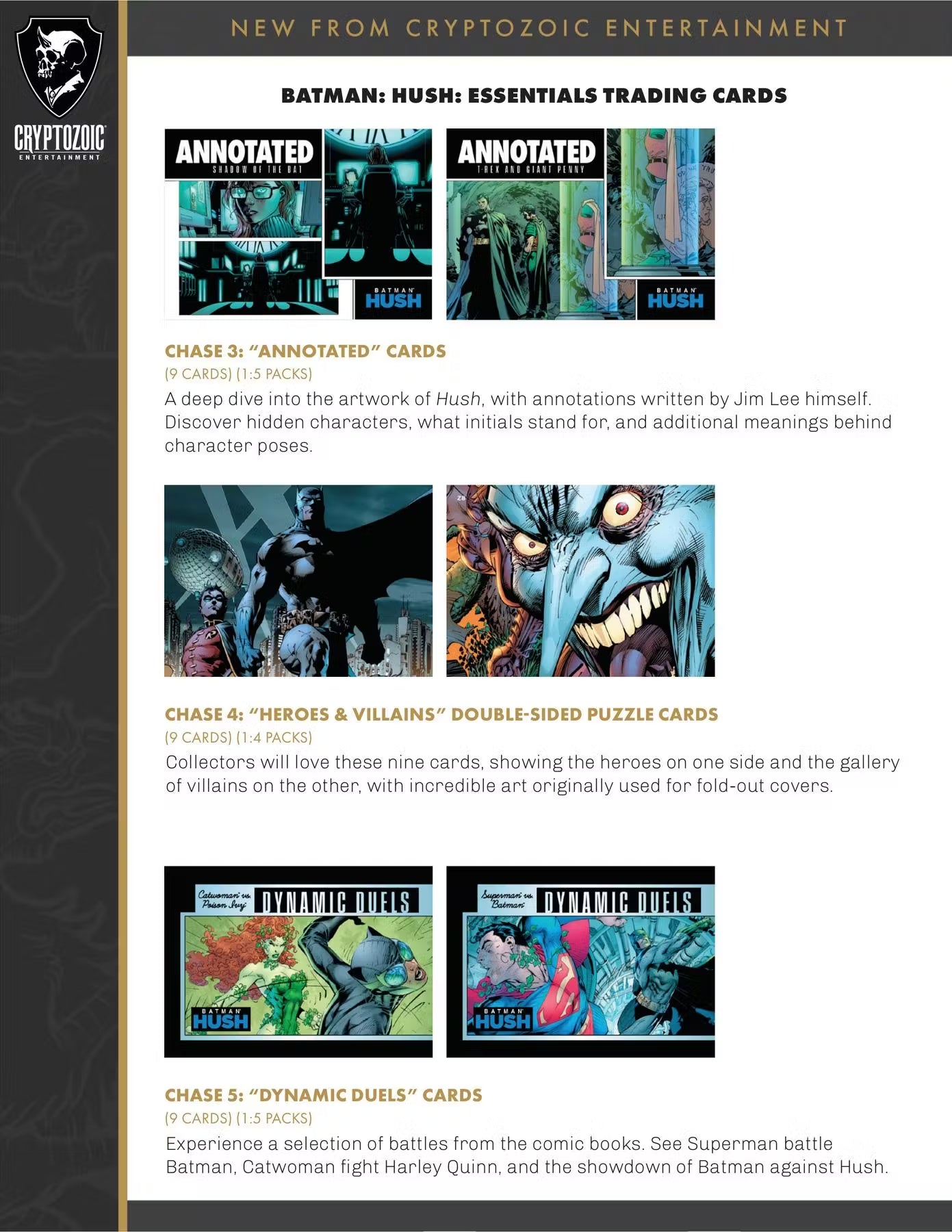 2024 Cryptozoic Batman: Hush Essentials Hobby Trading Cards