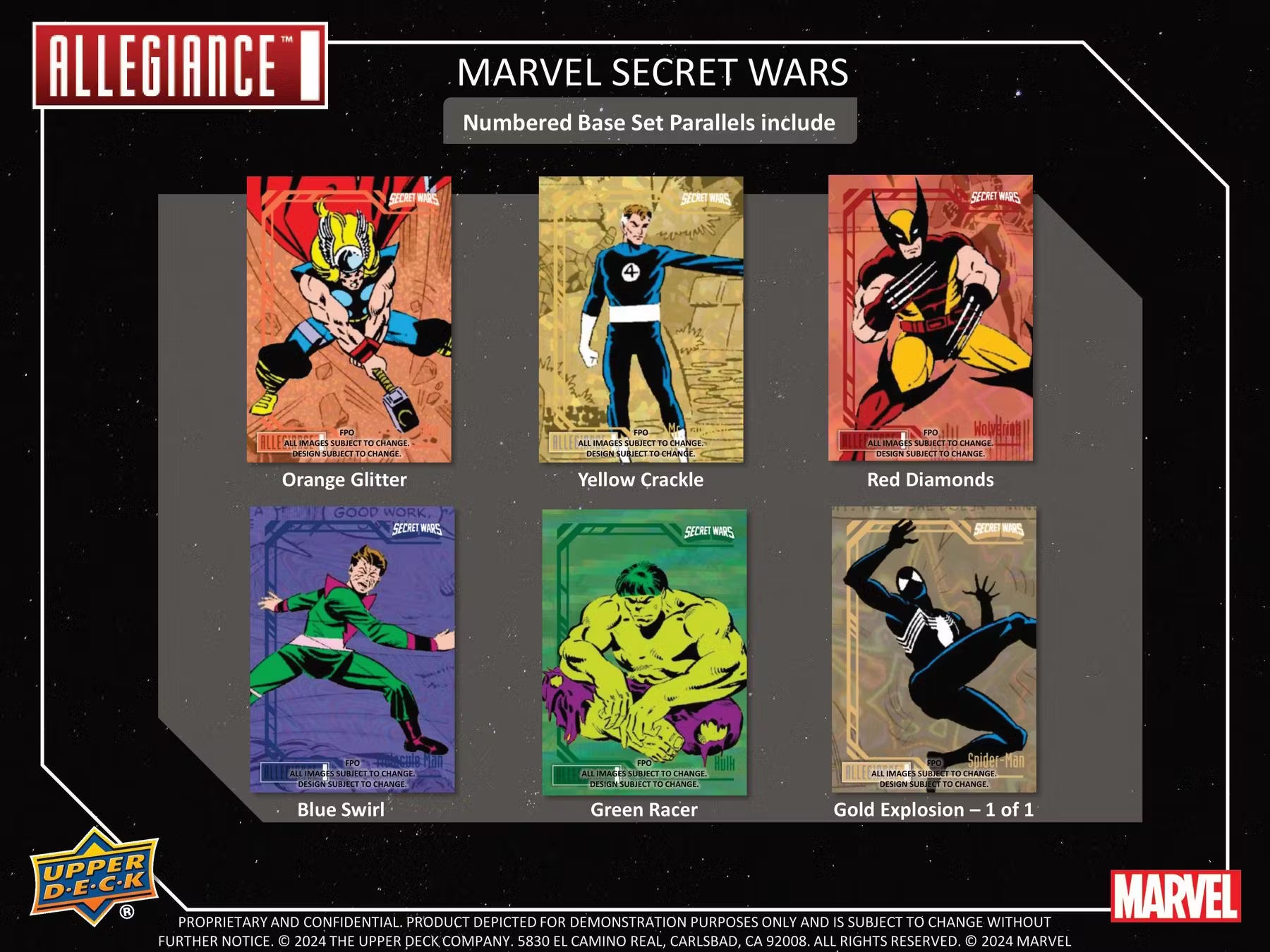 2024 Upper Deck Marvel Allegiance Secret Wars 1984 Hobby Trading Cards
