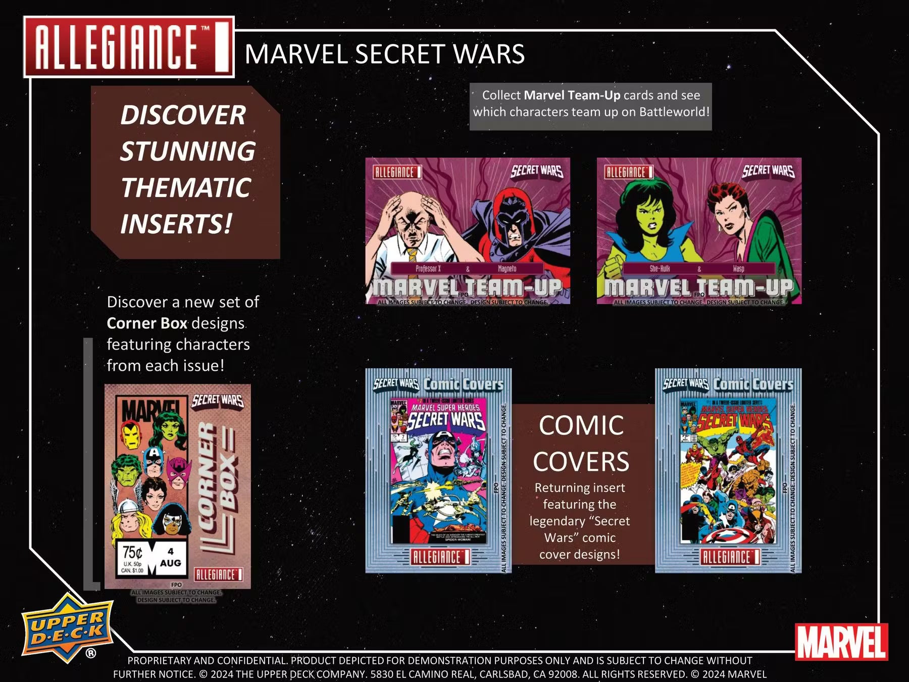 2024 Upper Deck Marvel Allegiance Secret Wars 1984 Hobby Trading Cards