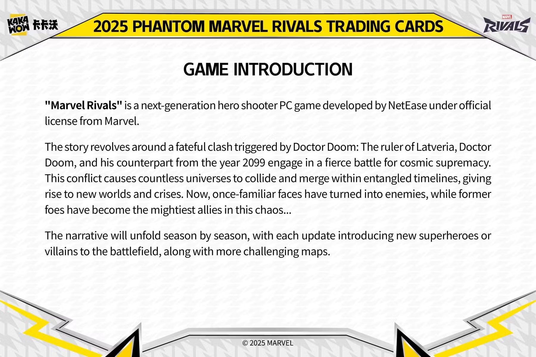 2025 Kakawow Marvel Rivals Phantom Hobby Trading Cards