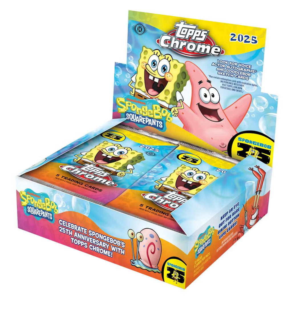 2025 Topps Chrome Spongebob Squarepants 25th Anniversary Hobby Trading Cards