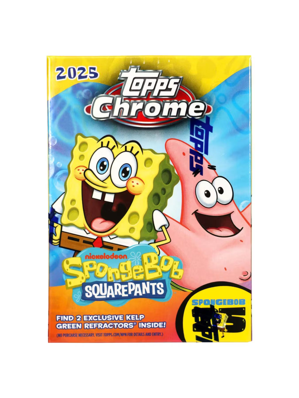2025 Topps Chrome Spongebob Squarepants 25th Anniversary Blaster Trading Cards