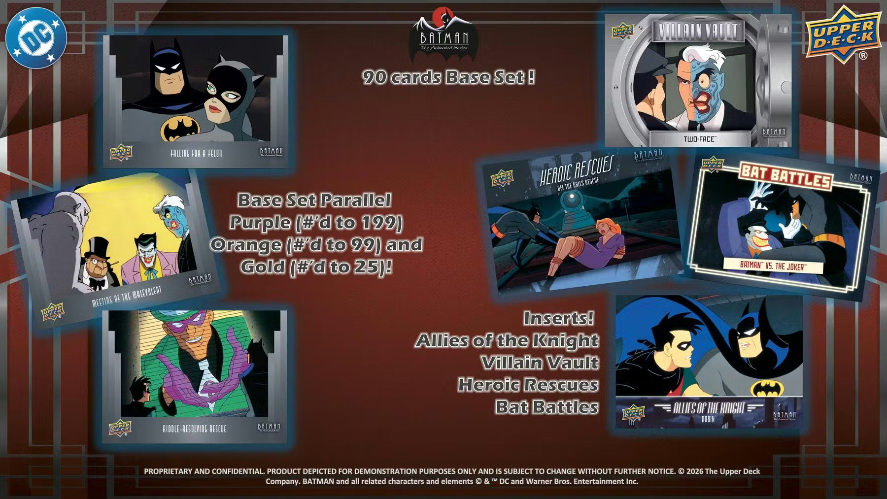 2026 Upper Deck Batman The Animated Series Hobby Trading Cards