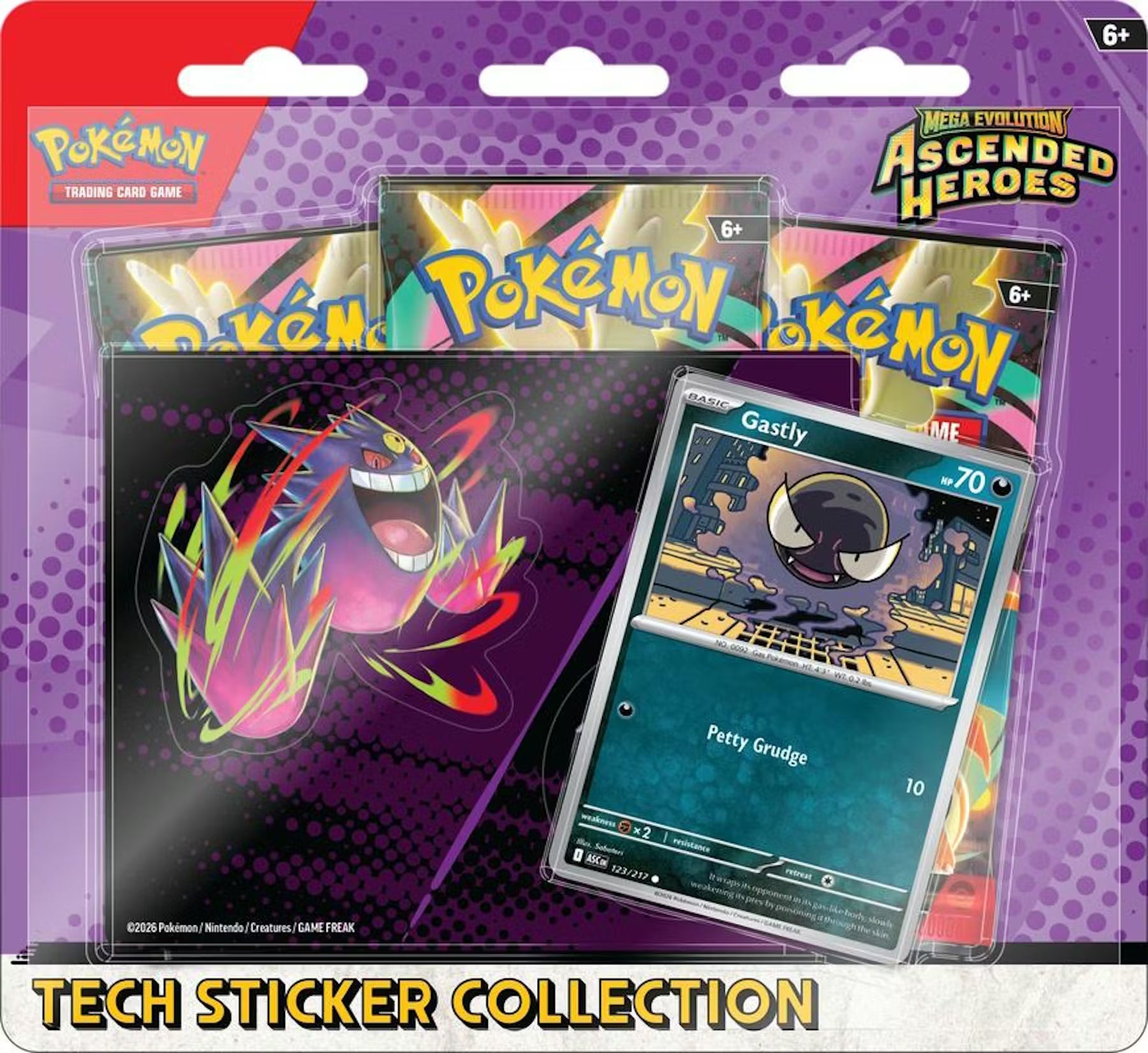 Pokemon Mega Evolution Ascended Heroes Collection Tech Sticker Collection Trading Cards