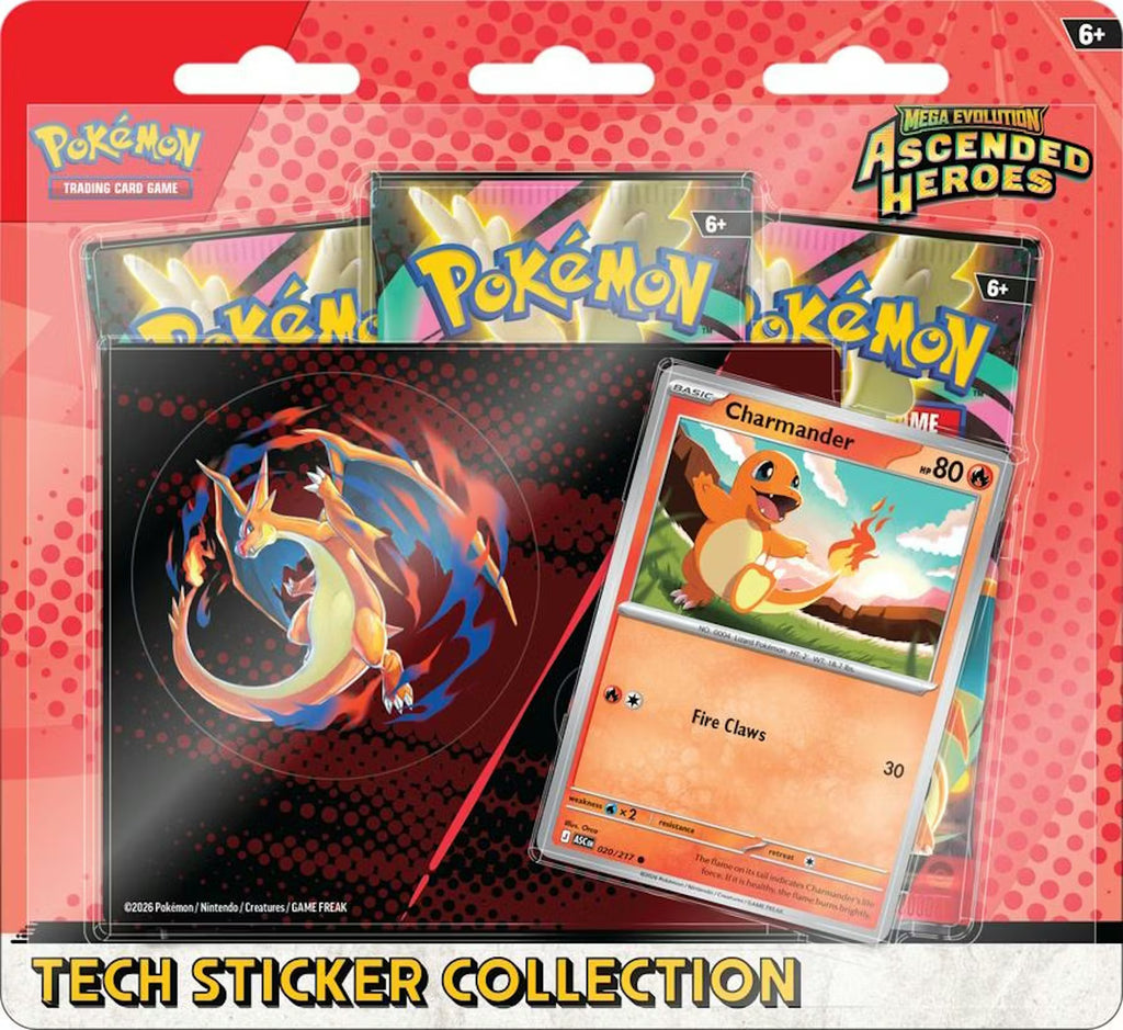 Pokemon Mega Evolution Ascended Heroes Collection Tech Sticker Collection Trading Cards