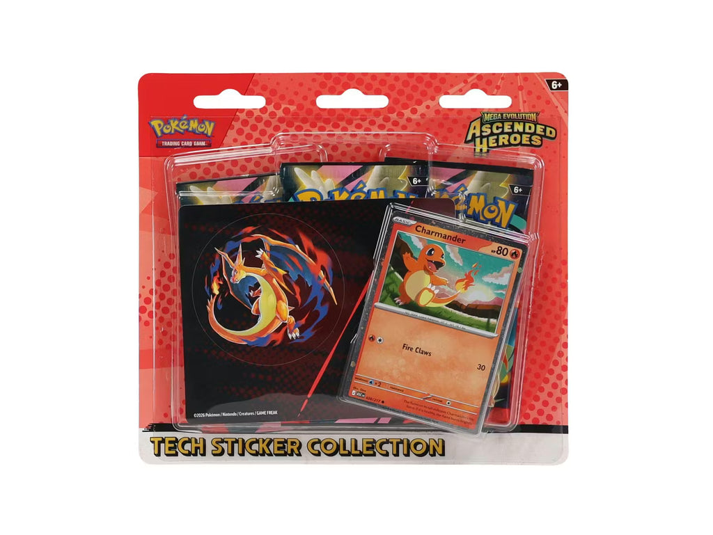 Pokemon Mega Evolution Ascended Heroes Collection Tech Sticker Collection Trading Cards