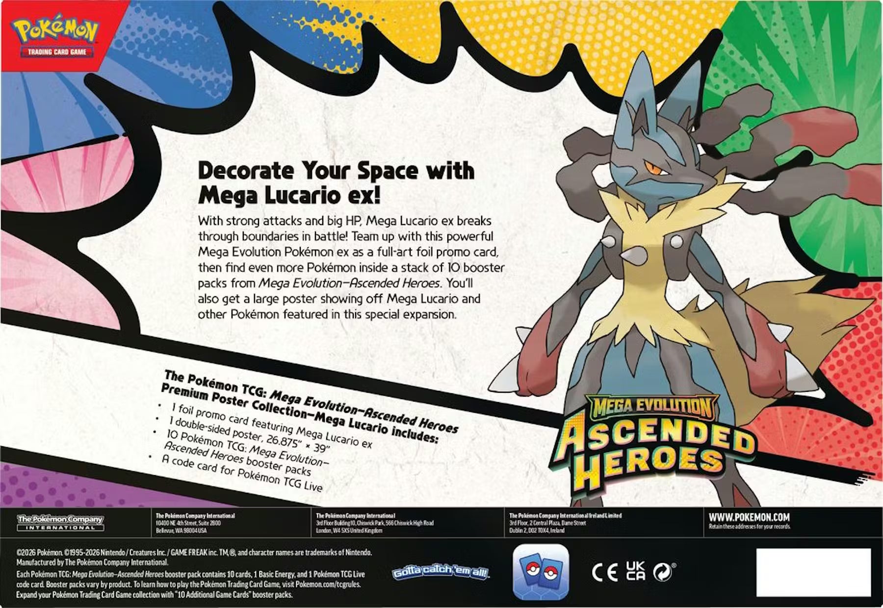 Pokemon Mega Evolution Ascended Heroes Premium Poster Collection Trading Cards