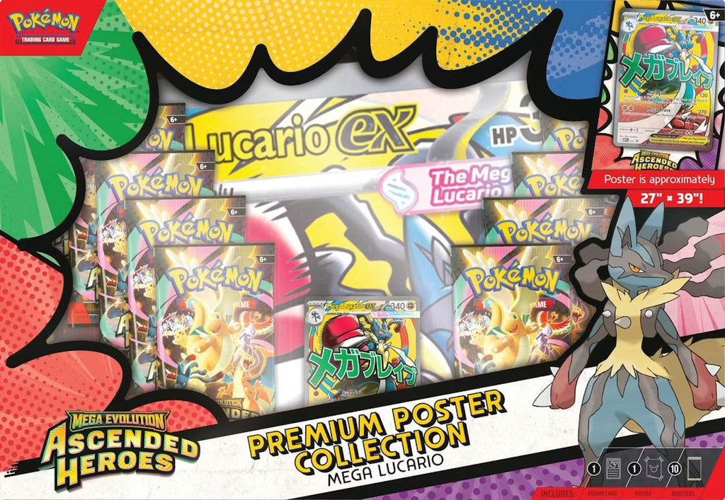Pokemon Mega Evolution Ascended Heroes Premium Poster Collection Trading Cards