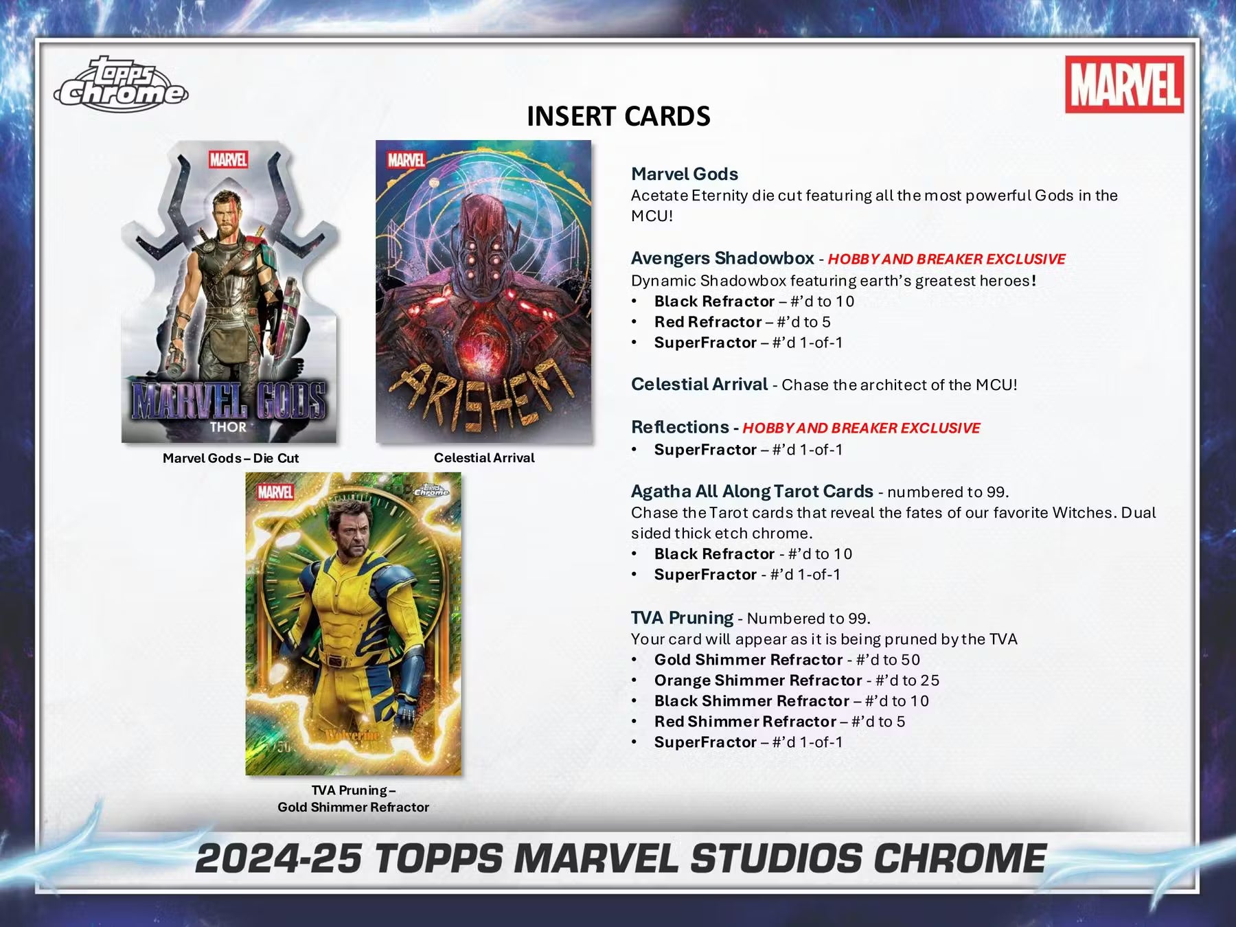 2025 Topps Chrome Marvel Studios Breaker Delight Trading Cards