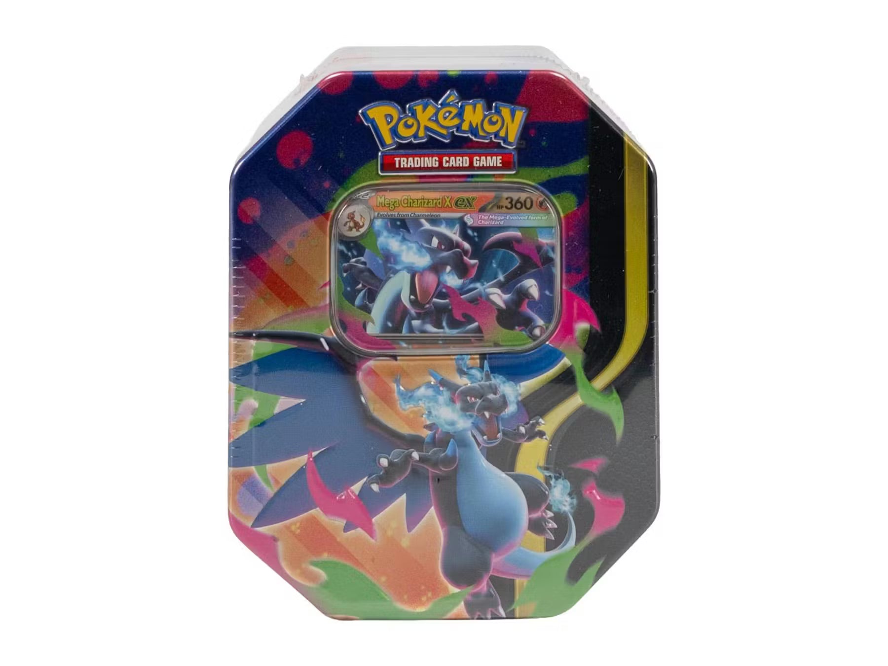 Pokemon Mega Charizard Tin Trading Cards