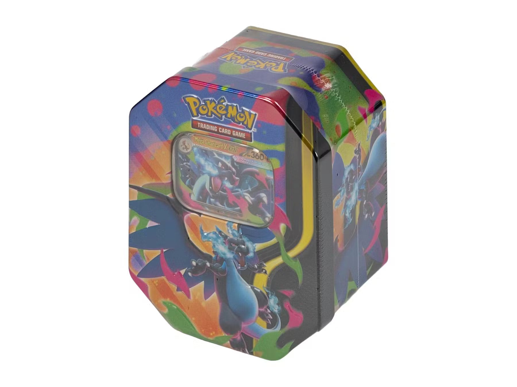 Pokemon Mega Charizard Tin Trading Cards