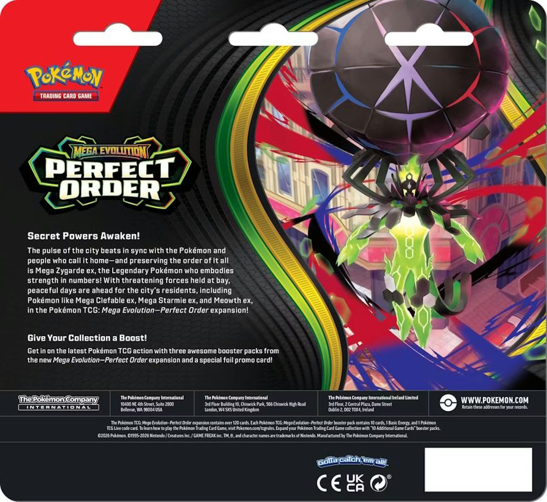 Pokemon Mega Evolution Perfect Order 3-Pack Blister Trading Cards