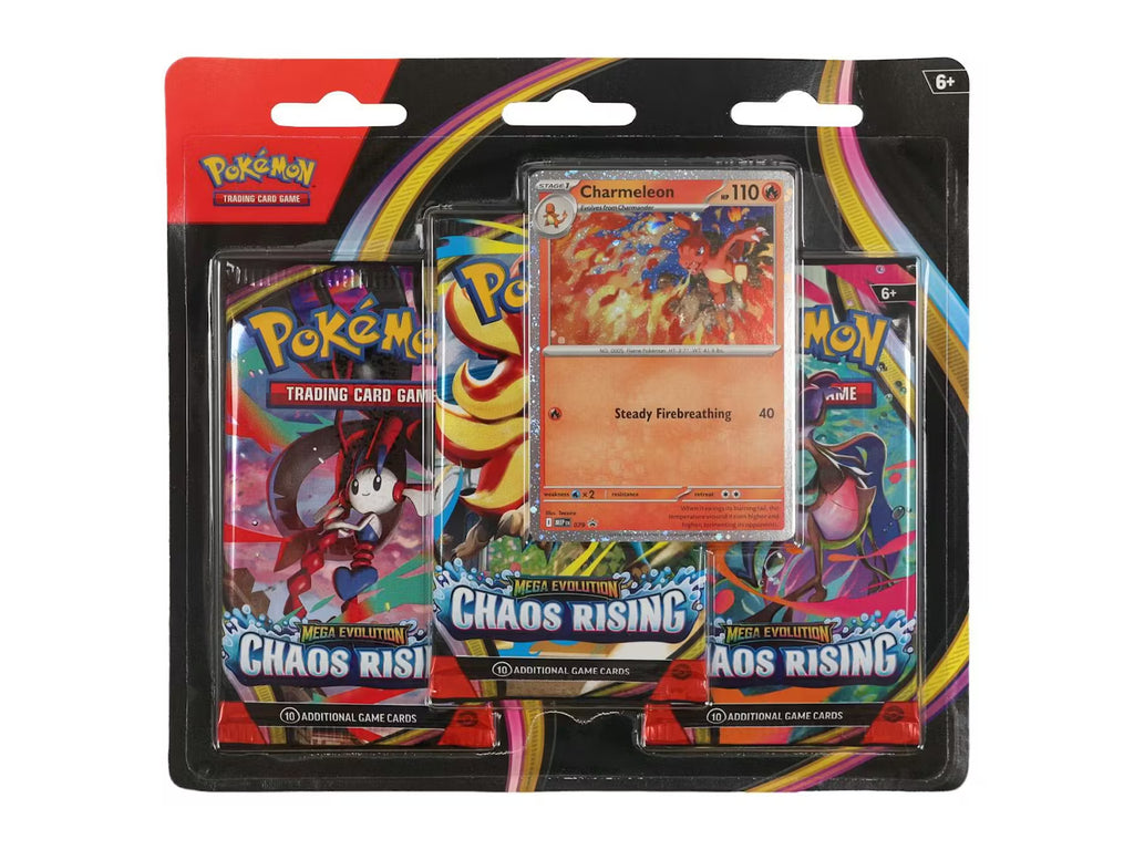 Pokemon Mega Evolution Chaos Rising 3-Pack Blister Trading Cards