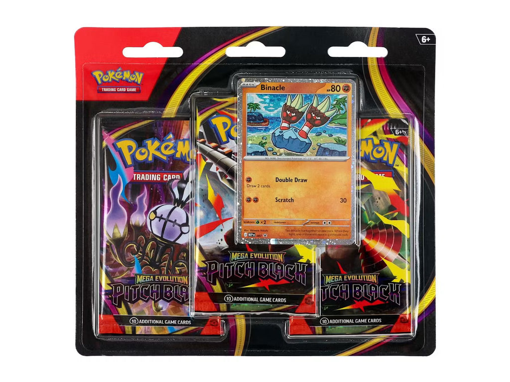 Pokemon Mega Evolution Pitch Black 3-Pack Blister Trading Cards