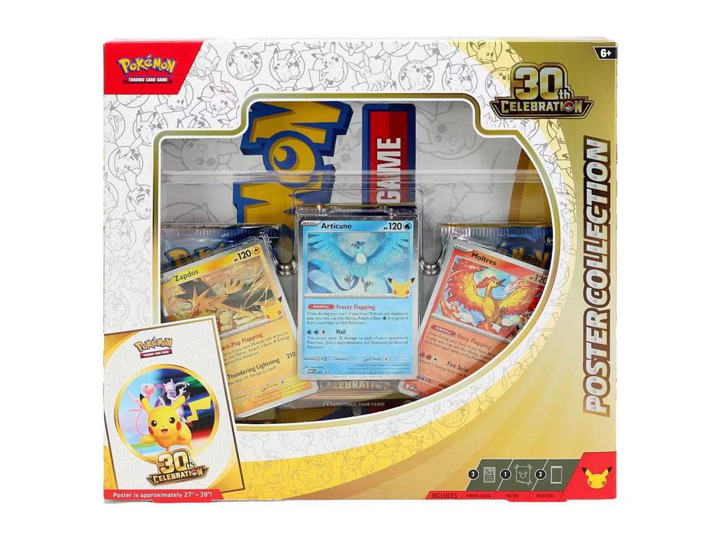 Pokemon 30th Celebration Poster Collection Box Trading Cards