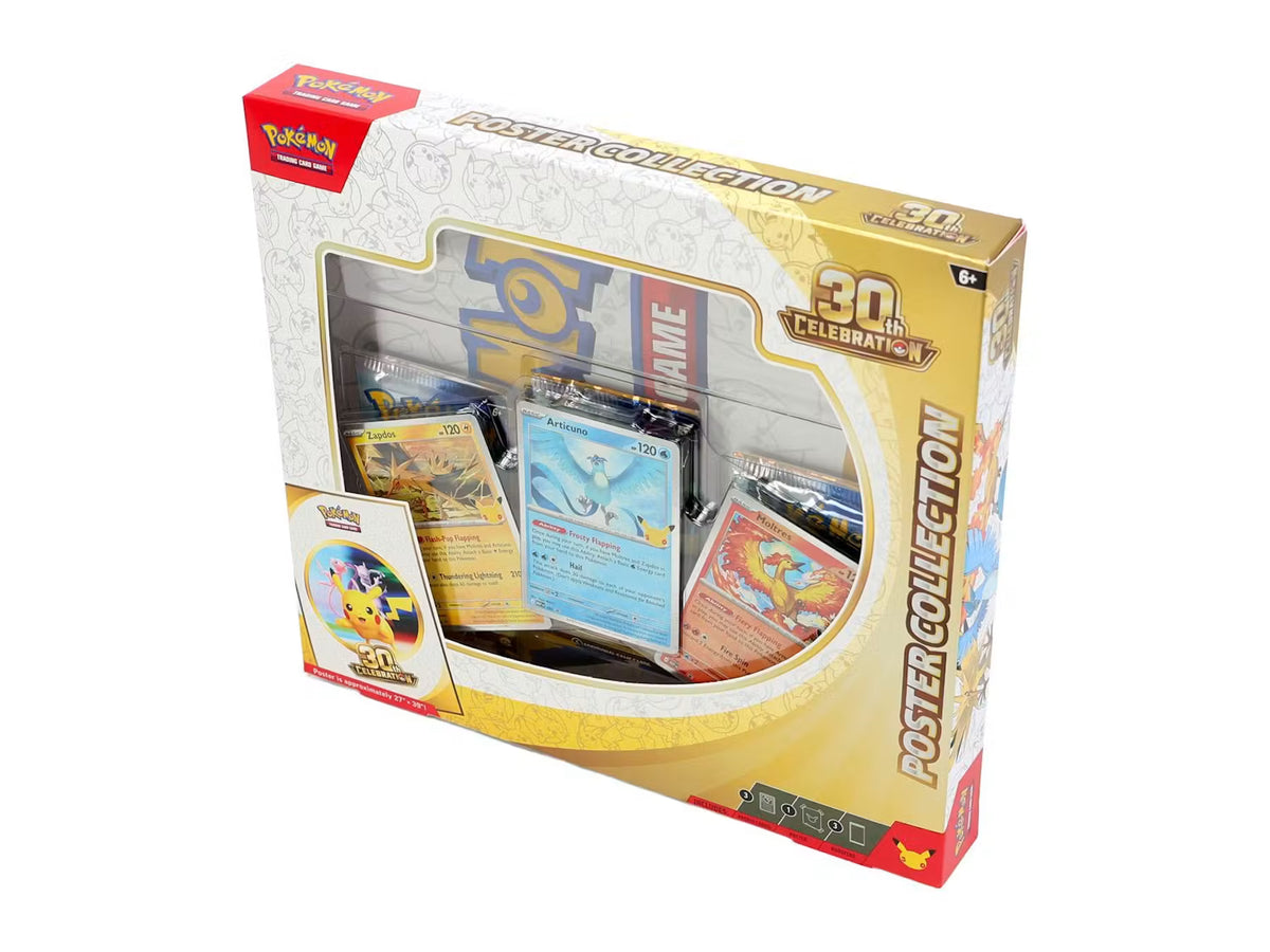 Pokemon 30th Celebration Poster Collection Box Trading Cards
