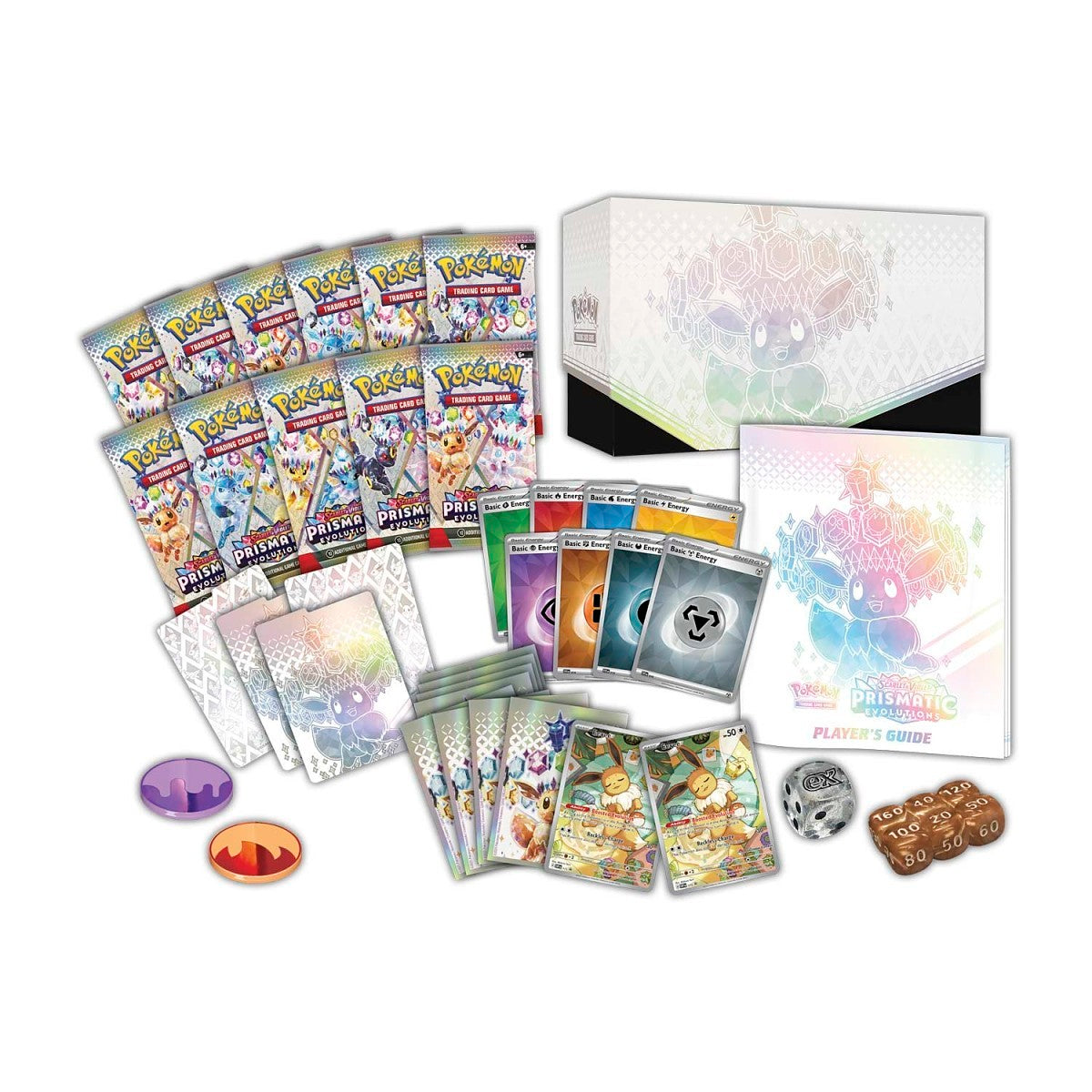 Pokemon Scarlet and Violet - Prismatic Evolutions Pokemon Center Elite Trainer Box Trading Cards