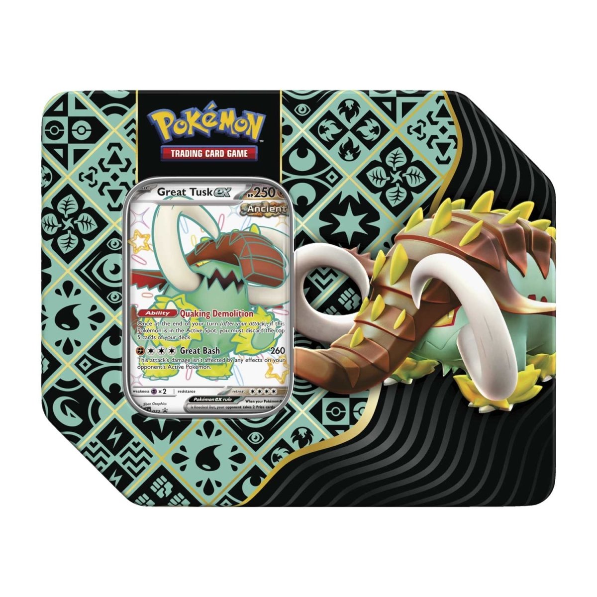 Pokemon Scarlet and Violet - Paldean Fates Great Tusk Ex Tin