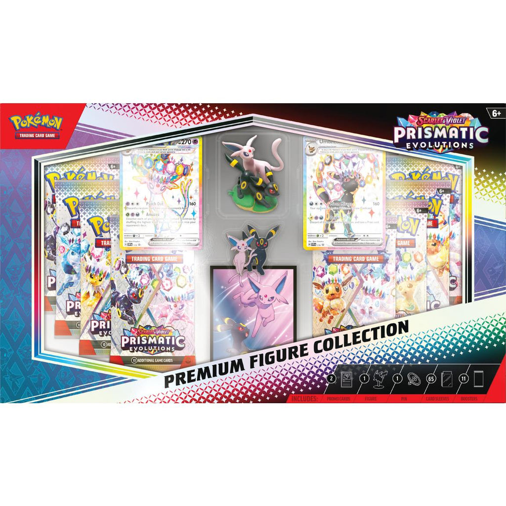 Pokemon Scarlet & Violet Prismatic Evolutions Premium Figure Collection Trading Cards